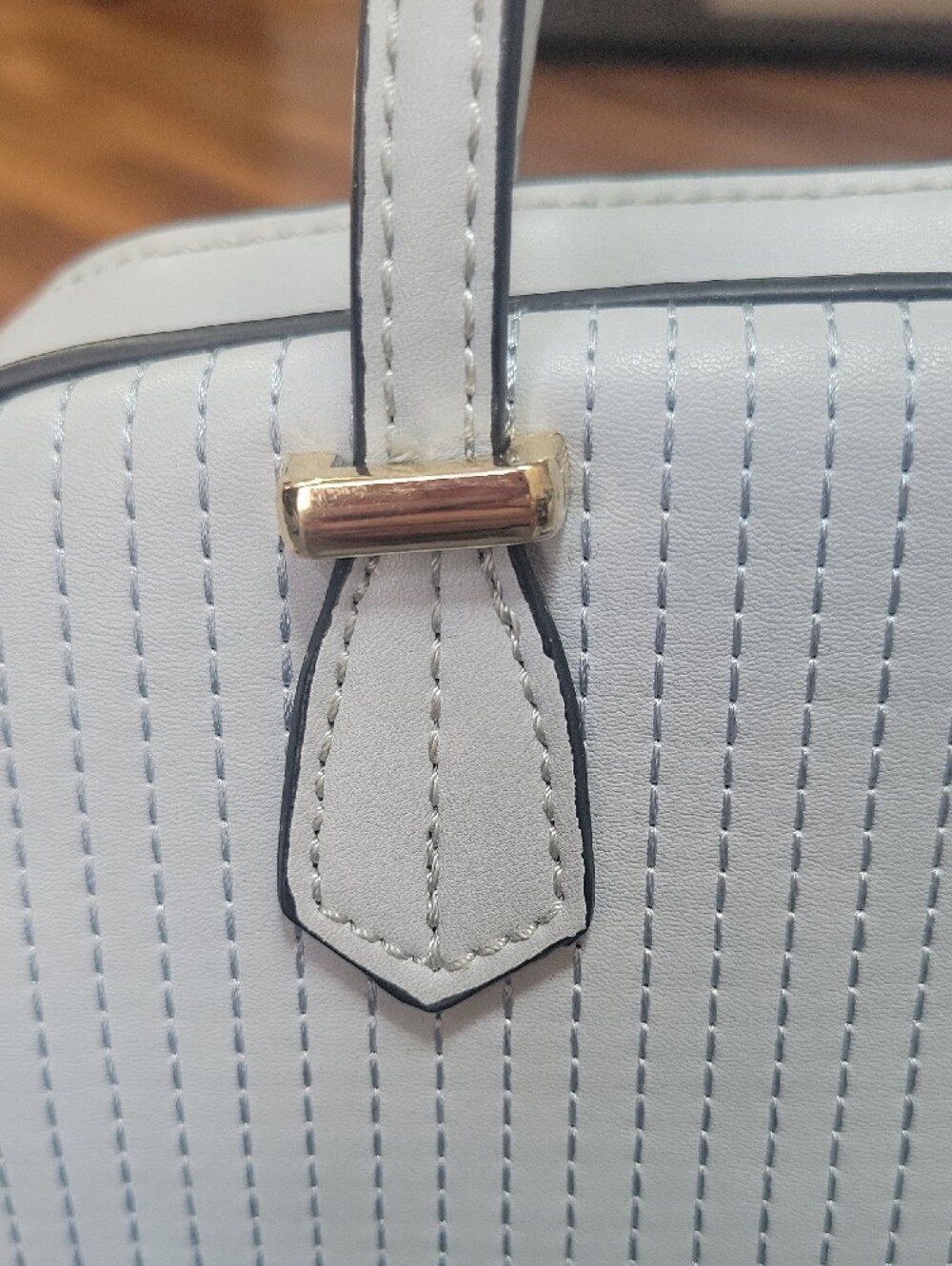 Structured Baby Blue Mini Satchel Bag with Detachable Strap - Picture 2 of 10